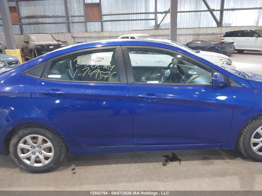 2014 Hyundai Accent VIN: KMHCT4AE2EU749576 Lot: 12582764