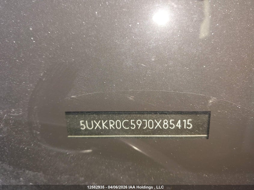 2018 BMW X5 xDrive35I VIN: 5UXKR0C59J0X85415 Lot: 12582935