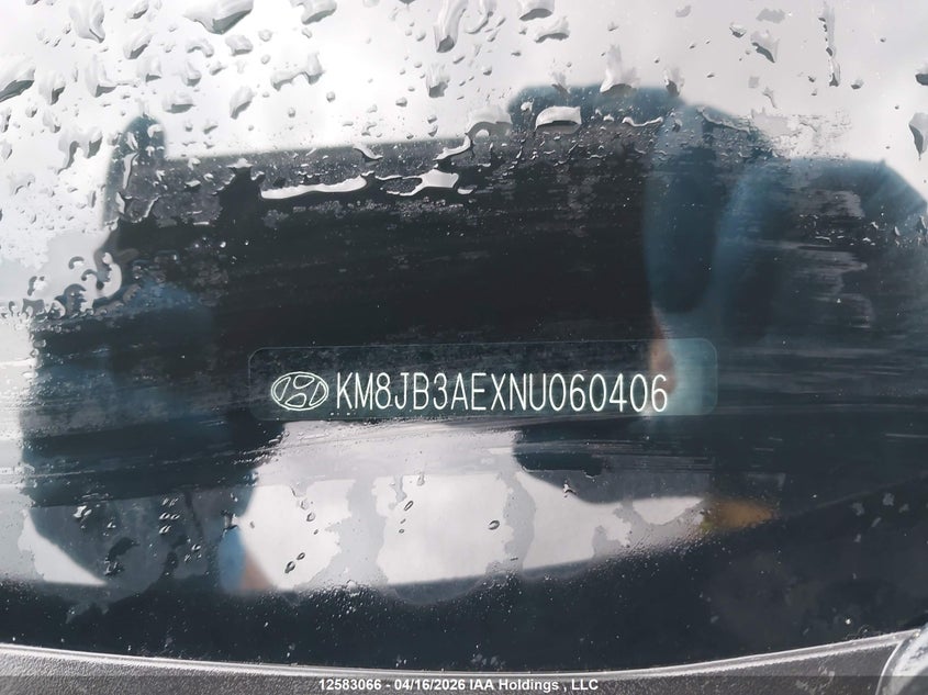 2022 Hyundai Tucson Preferred Fwd VIN: KM8JB3AEXNU060406 Lot: 12583066