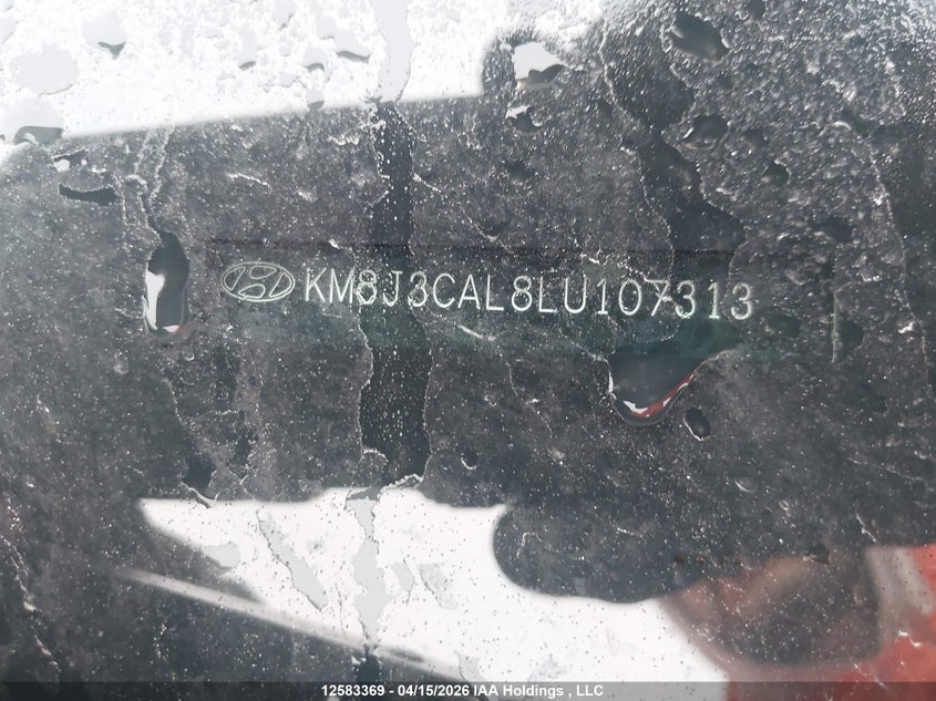 2020 Hyundai Tucson Preferred Awd With Trend Package VIN: KM8J3CAL8LU107313 Lot: 12583369