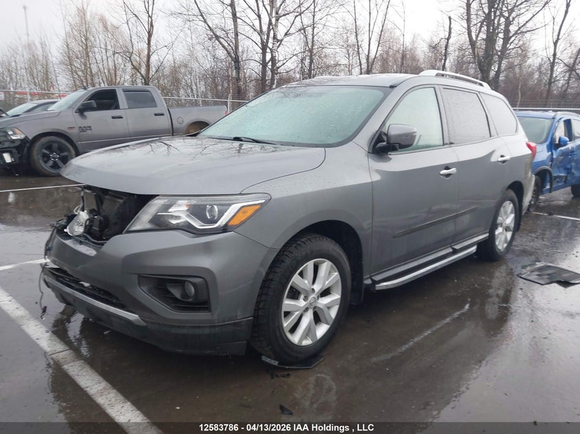 2018 Nissan Pathfinder, Удар спереду, IAAI, VIN 5N1DR2MM1JC644943 — фото 2
