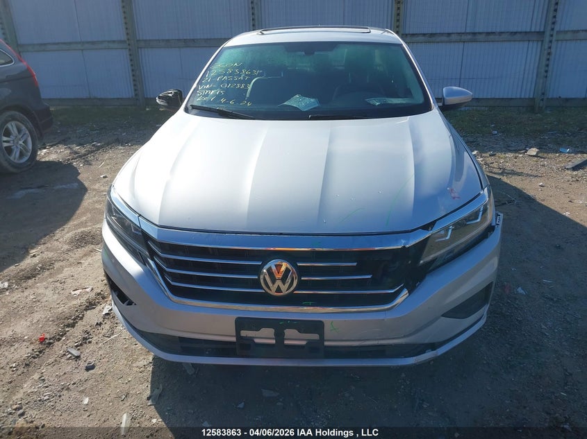 2021 Volkswagen Passat Highline VIN: 1VWBA7A39MC012883 Lot: 12583863