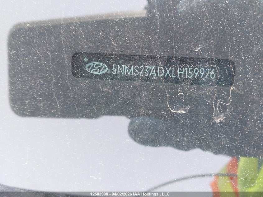 2020 Hyundai Santa Fe Se VIN: 5NMS23ADXLH159926 Lot: 12583908