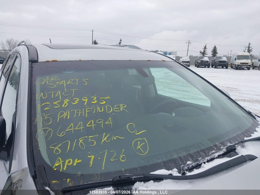 2015 Nissan Pathfinder Platinum/S/Sl/Sv VIN: 5N1AR2MM6FC644494 Lot: 12583935