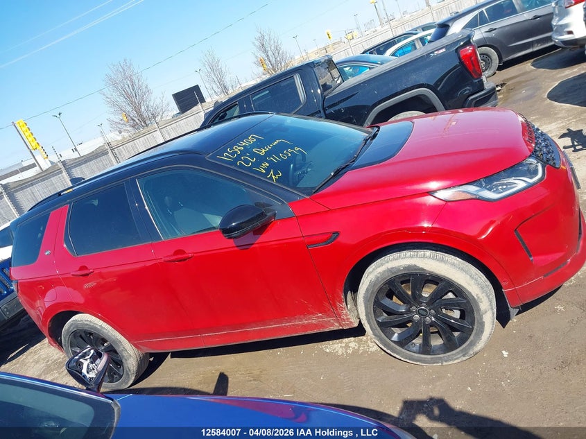 2022 Land Rover Discovery Sport Se R-Dynamic VIN: SALCL2FX3NH910599 Lot: 12584007