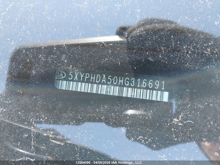 2017 Kia Sorento VIN: 5XYPHDA50HG316691 Lot: 12584095