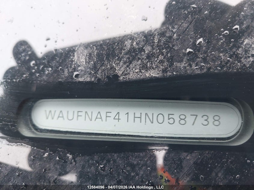 2017 Audi A4 2.0T Technik VIN: WAUFNAF41HN058738 Lot: 12584096