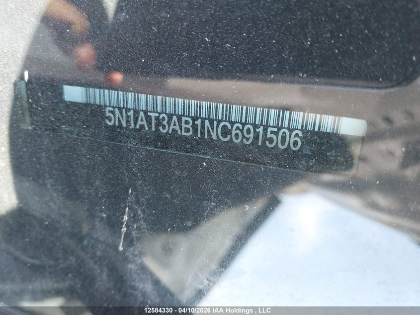 2022 Nissan Rogue S VIN: 5N1AT3AB1NC691506 Lot: 12584330