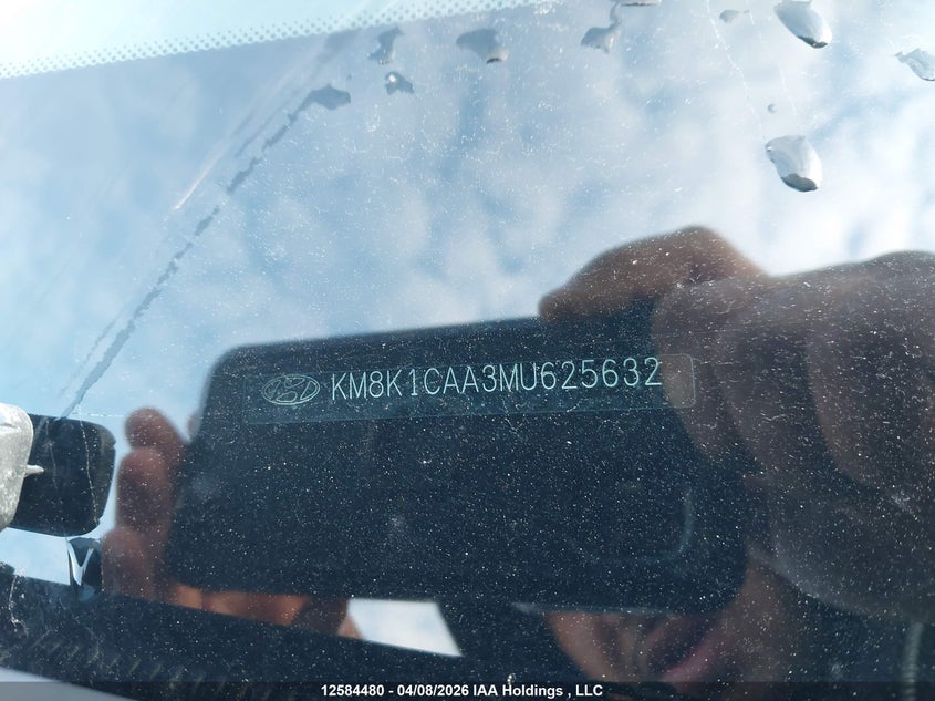 2021 Hyundai Kona Essential Awd VIN: KM8K1CAA3MU625632 Lot: 12584480