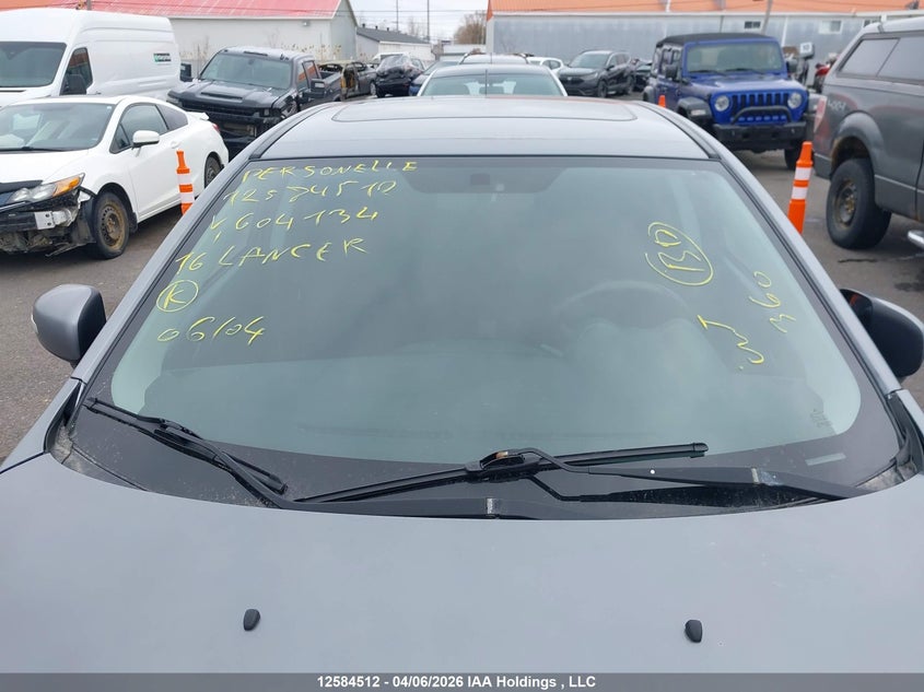 2016 Mitsubishi Lancer Es VIN: JA32U2FU9GU604134 Lot: 12584512