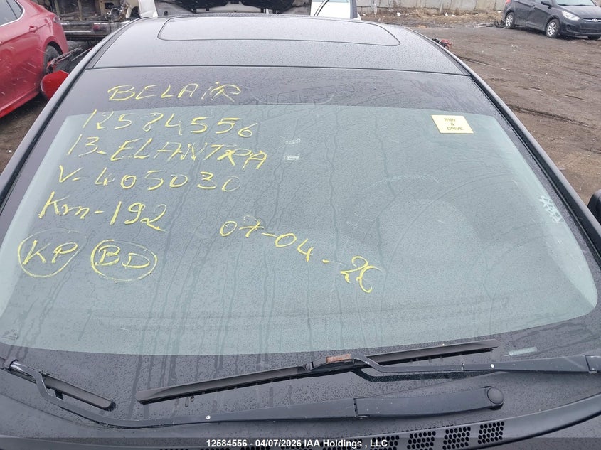 2013 Hyundai Elantra VIN: 5NPDH4AEXDH405030 Lot: 12584556