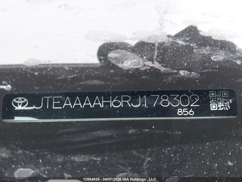 2024 Toyota Venza Le/Xle/Limited/Night Shade VIN: JTEAAAAH6RJ178302 Lot: 12584935