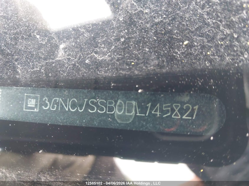 2013 Chevrolet Trax Ltz VIN: 3GNCJSSB0DL145821 Lot: 12585102