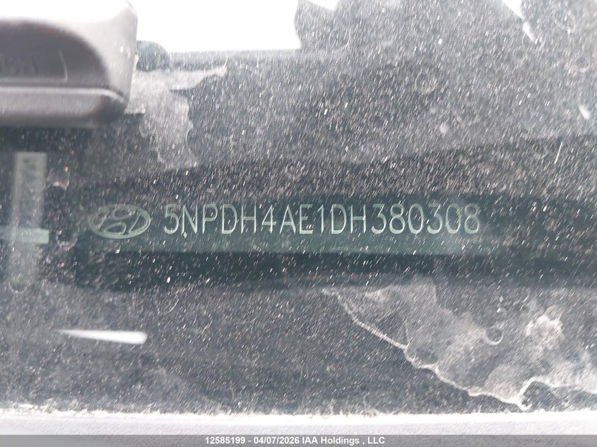 2013 Hyundai Elantra VIN: 5NPDH4AE1DH380308 Lot: 12585199