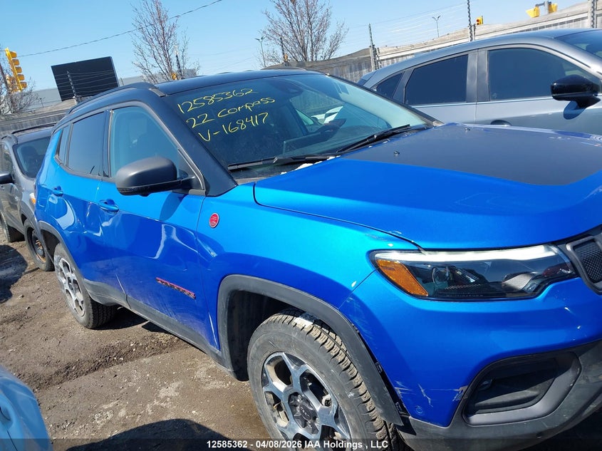 2022 Jeep Compass Trailhawk Elite VIN: 3C4NJDDB4NT168417 Lot: 12585362