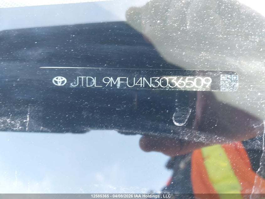 2022 Toyota Prius VIN: JTDL9MFU4N3036509 Lot: 12585365