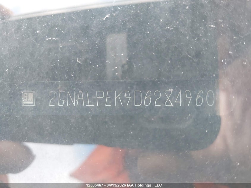 2013 Chevrolet Equinox 2Lt VIN: 2GNALPEK9D6284960 Lot: 12585467