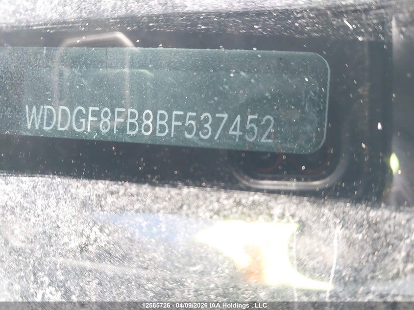 2011 Mercedes-Benz C 250 4Matic VIN: WDDGF8FB8BF537452 Lot: 12585726