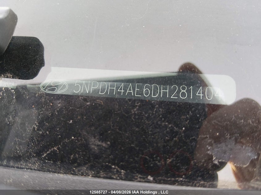 2013 Hyundai Elantra Gl VIN: 5NPDH4AE6DH281404 Lot: 12585727