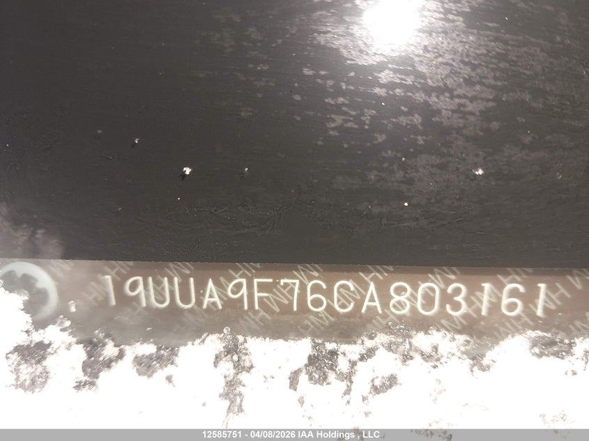 2012 Acura Tl Elite VIN: 19UUA9F76CA803161 Lot: 12585751