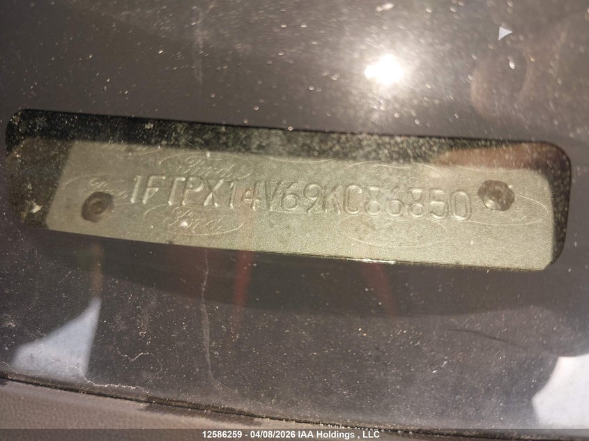 2009 Ford F-150 Lariat/Xl/Xlt VIN: 1FTPX14V69KC86850 Lot: 12586259
