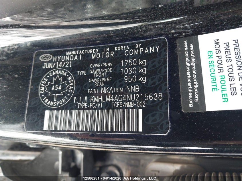 2022 Hyundai Elantra Preferred Ivt VIN: KMHLM4AG4NU215638 Lot: 12586281