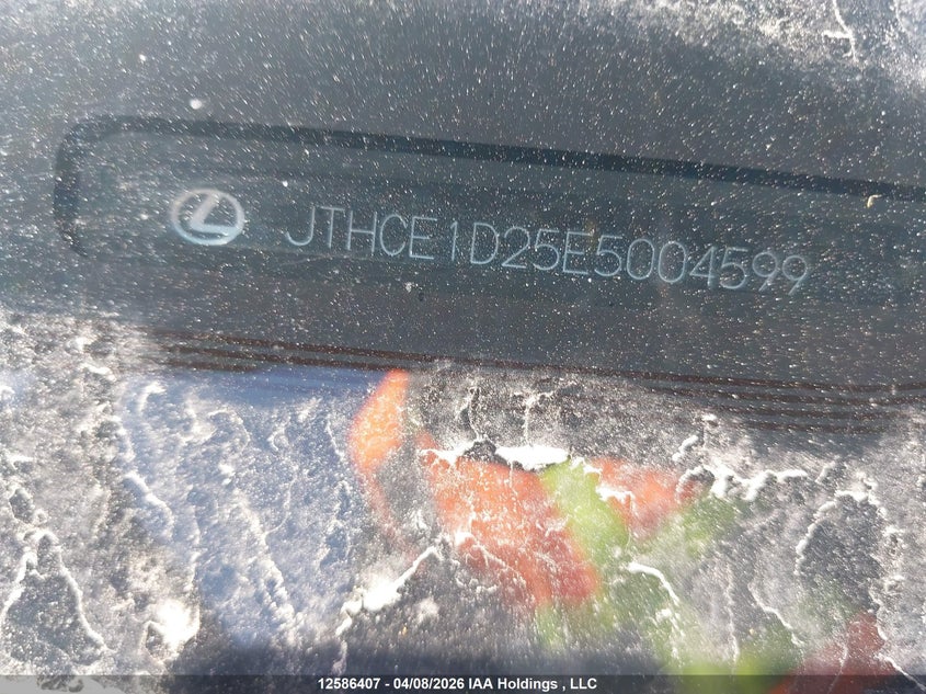 2014 Lexus Is 350 VIN: JTHCE1D25E5004599 Lot: 12586407