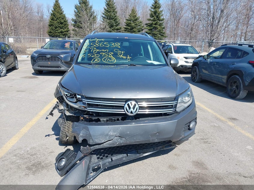 2015 Volkswagen Tiguan Comfortline/Highline/Special Edition/Trendline VIN: WVGJV7AX8FW520958 Lot: 12586538