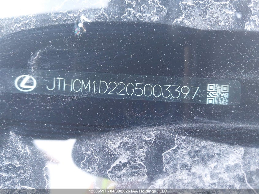 2016 Lexus Is 300 300 VIN: JTHCM1D22G5003397 Lot: 12586597