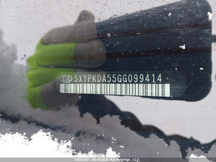 2016 Kia Sorento 3.3L Sx/3.3L Sx+ VIN: 5XYPKDA55GG099414 Lot: 12587292