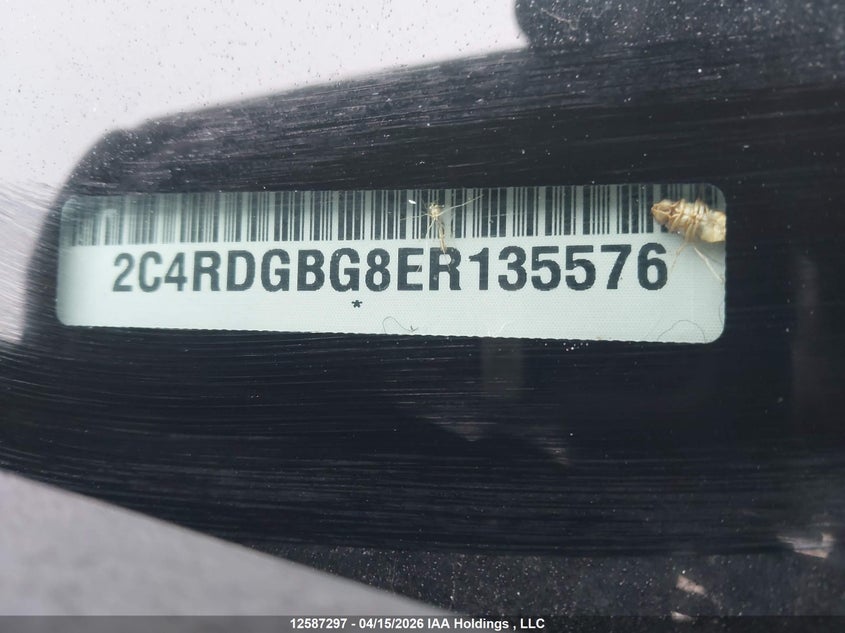 2014 Dodge Grand Caravan Se/Sxt VIN: 2C4RDGBG8ER135576 Lot: 12587297