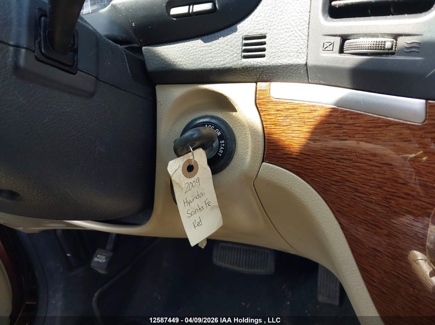 2009 Hyundai Santa Fe VIN: 5NMSG13E19H285483 Lot: 12587449