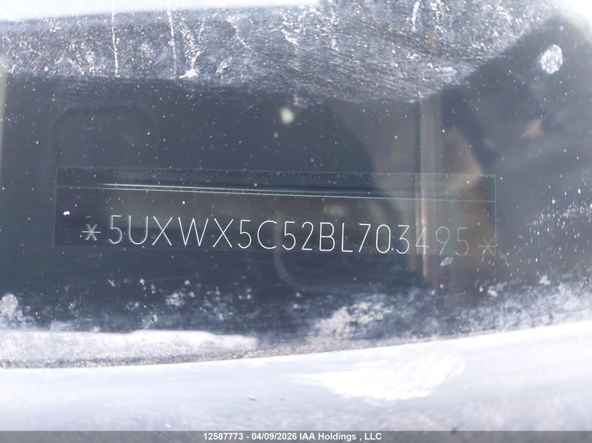 2011 BMW X3 xDrive28I VIN: 5UXWX5C52BL703495 Lot: 12587773