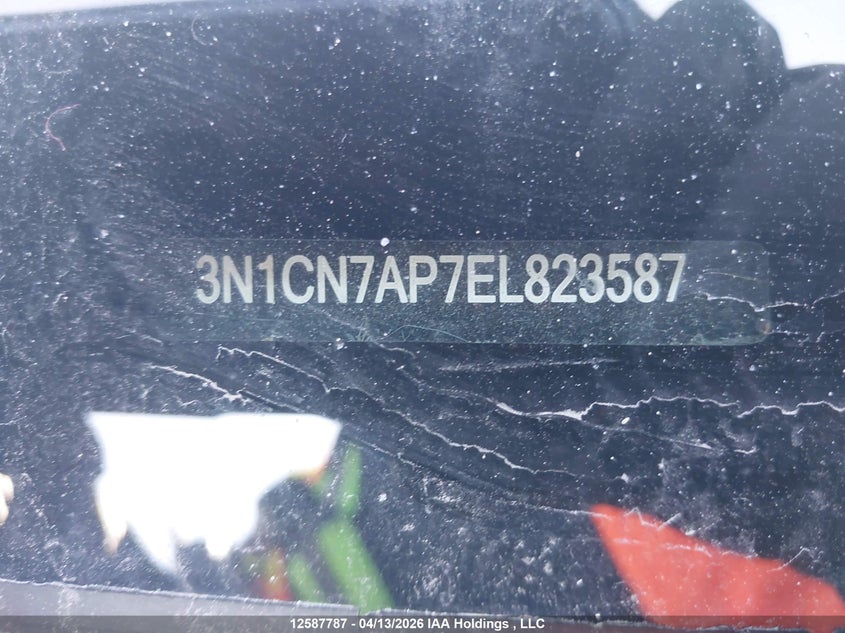 2014 Nissan Versa S/S Plus/Sv/Sl VIN: 3N1CN7AP7EL823587 Lot: 12587787