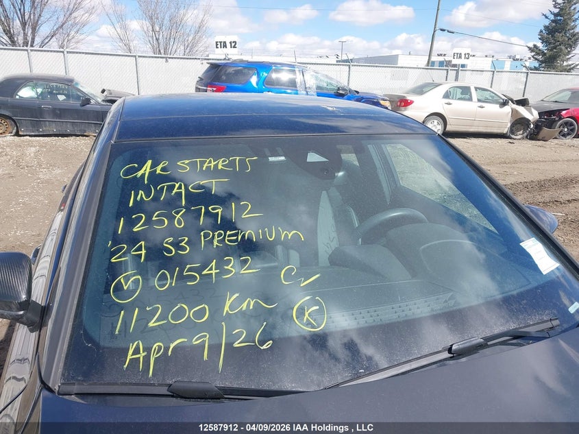 2024 Audi S3 Premium VIN: WAUG3CGY4RA015432 Lot: 12587912