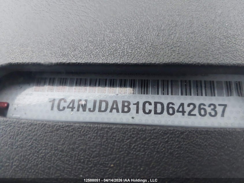 2012 Jeep Compass VIN: 1C4NJDAB1CD642637 Lot: 12588051