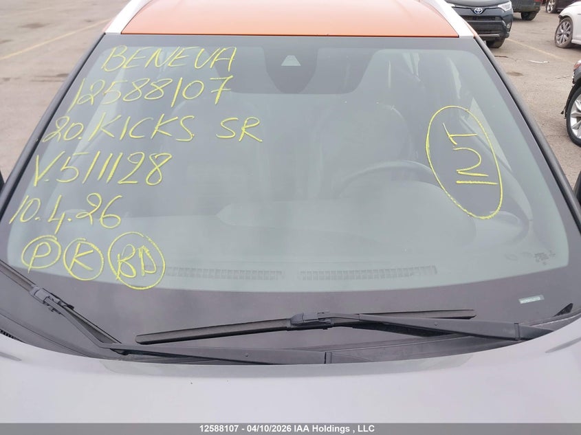 2020 Nissan Kicks Sr VIN: 3N1CP5DV7LL511128 Lot: 12588107