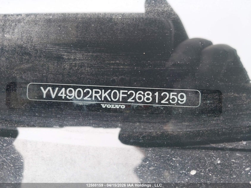 2015 Volvo Xc60 T6/Premier VIN: YV4902RK0F2681259 Lot: 12588159