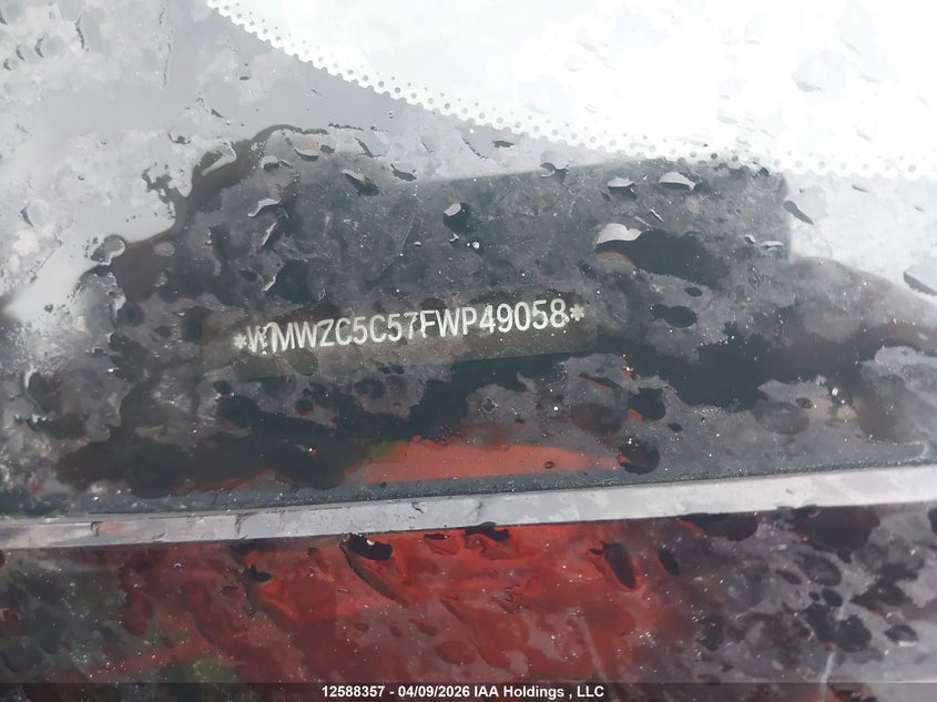 2015 Mini Cooper S Countryman VIN: WMWZC5C57FWP49058 Lot: 12588357