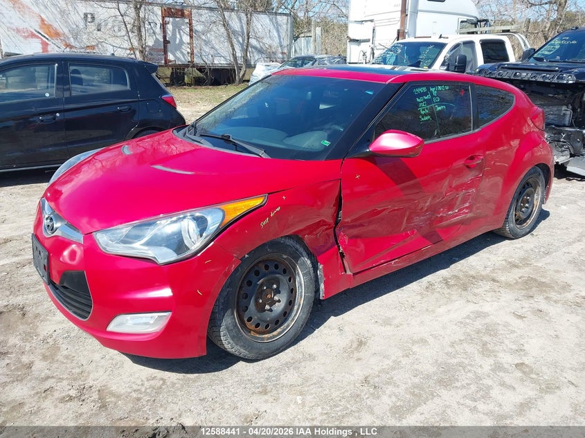Vin: kmhtc6ad0du105348, lot: 2984663, hyundai veloster tech 20132