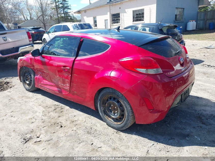 Vin: kmhtc6ad0du105348, lot: 2984663, hyundai veloster tech 20133