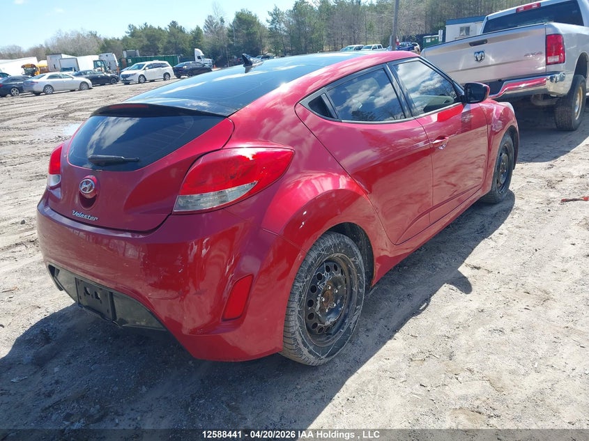 Vin: kmhtc6ad0du105348, lot: 2984663, hyundai veloster tech 20134