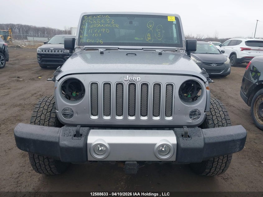 2016 Jeep Wrangler Sahara VIN: 1C4AJWBG1GL117190 Lot: 12588633