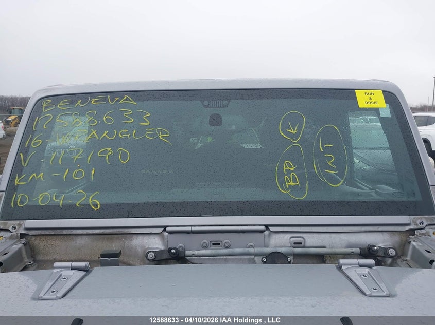 2016 Jeep Wrangler Sahara VIN: 1C4AJWBG1GL117190 Lot: 12588633