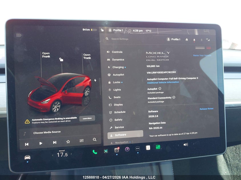 2023 Tesla Model Y Long Range VIN: LRWYGDEE4PC162293 Lot: 12588810