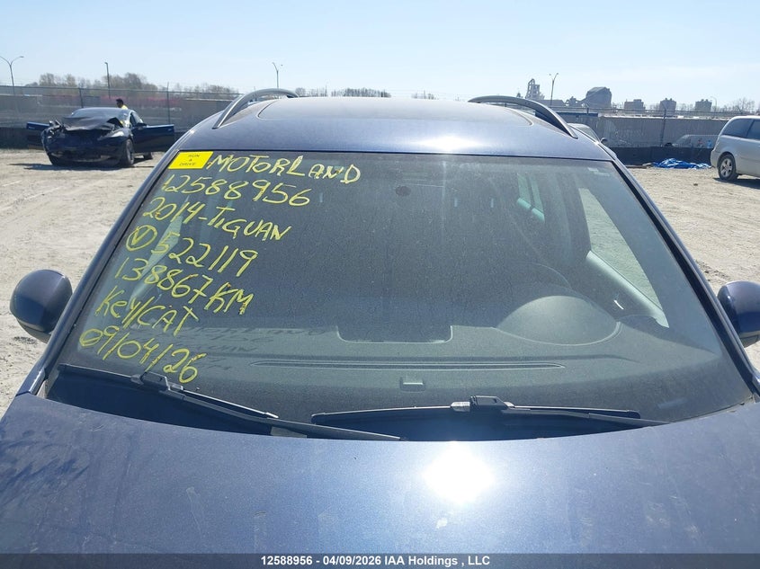 2014 Volkswagen Tiguan S/Se/Sel/R-Line VIN: WVGJV3AXXEW522119 Lot: 12588956