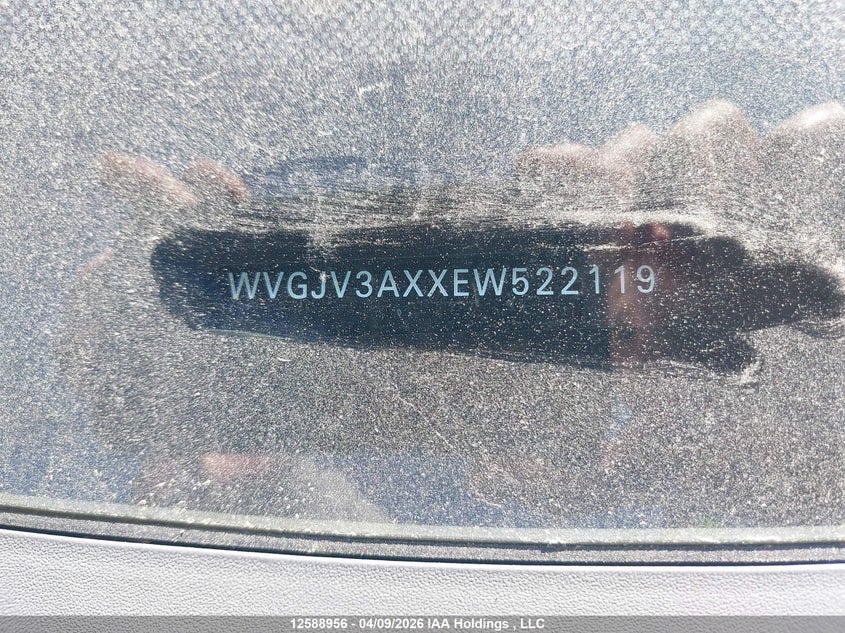 2014 Volkswagen Tiguan S/Se/Sel/R-Line VIN: WVGJV3AXXEW522119 Lot: 12588956