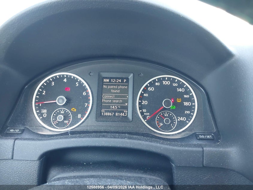 2014 Volkswagen Tiguan S/Se/Sel/R-Line VIN: WVGJV3AXXEW522119 Lot: 12588956