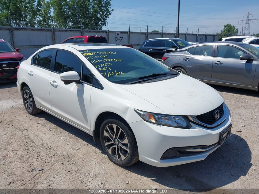 2015 HONDA CIVIC SEDAN 1.8L I-4 VVT, 143HP
