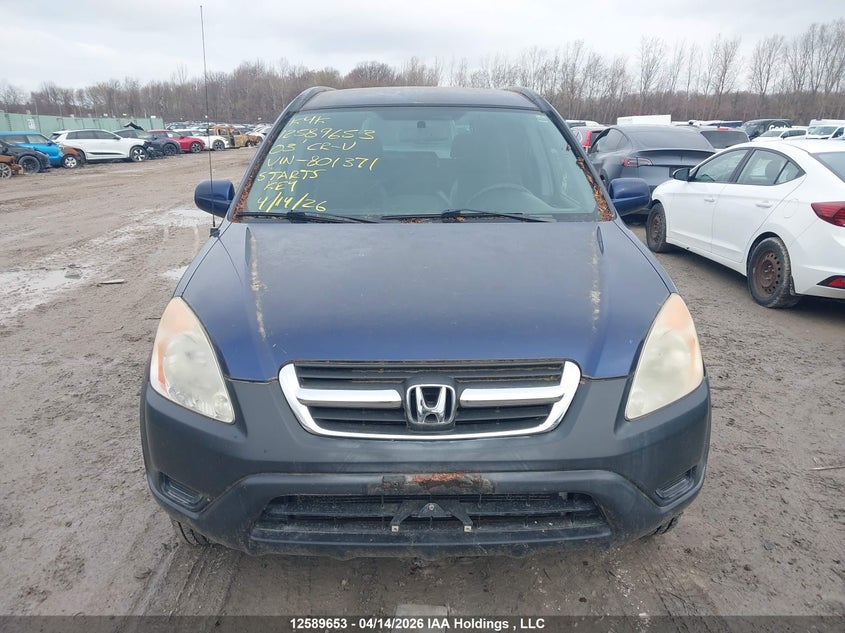 2003 Honda Cr-V Ex VIN: JHLRD78803C801371 Lot: 12589653